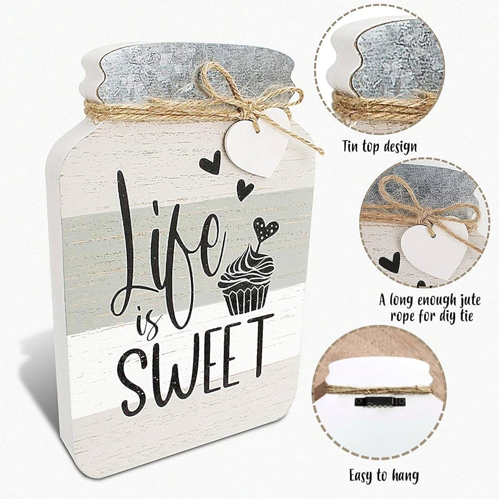 Old Shack Collection – Kitchen Wall Decor Set of 4 – Durable Kitchen Wall Art – Refined Kitchen Decor to Elevate Your Home, Crafted for Lasting Style, 8 x 5 in