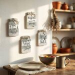 Old Shack Collection – Kitchen Wall Decor Set of 4 – Durable Kitchen Wall Art – Refined Kitchen Decor to Elevate Your Home, Crafted for Lasting Style, 8 x 5 in