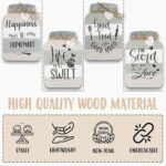 Old Shack Collection – Kitchen Wall Decor Set of 4 – Durable Kitchen Wall Art – Refined Kitchen Decor to Elevate Your Home, Crafted for Lasting Style, 8 x 5 in