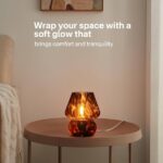 Mushroom Lamp Small Lamp Table Lamp for Bedroom, Desk Bedside Lamps for Living Room,Mushroom Decor Cute Mini Modern Mid Century Lamps for Night Stands,Aesthetic Home Living Room Decor(Black)