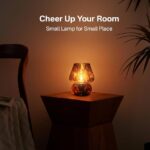 Mushroom Lamp Small Lamp Table Lamp for Bedroom, Desk Bedside Lamps for Living Room,Mushroom Decor Cute Mini Modern Mid Century Lamps for Night Stands,Aesthetic Home Living Room Decor(Black)