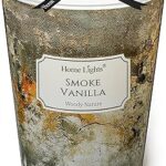 HomeLights Large jar Candle | 1-Wick Long-Lasting Scented Candles, 6.7oz Natural Soy Wax Candle for Home Scented, Industrial Chic Gifts for Women & Men, Smoke Vanilla