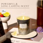 HomeLights Large jar Candle | 1-Wick Long-Lasting Scented Candles, 6.7oz Natural Soy Wax Candle for Home Scented, Industrial Chic Gifts for Women & Men, Smoke Vanilla