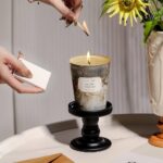 HomeLights Large jar Candle | 1-Wick Long-Lasting Scented Candles, 6.7oz Natural Soy Wax Candle for Home Scented, Industrial Chic Gifts for Women & Men, Smoke Vanilla