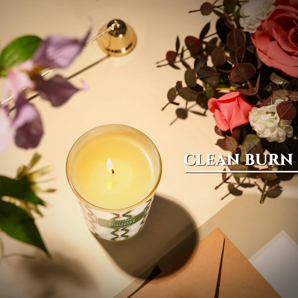 HomeLights 1-Wick Candles for Home Scented – 6.7oz Soy Wax Blend Candle Long-Lasting Fragrance, Rustic Modern Home Decor and Housewarming Gifts, Holiday Cookies