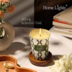 HomeLights 1-Wick Candles for Home Scented – 6.7oz Soy Wax Blend Candle Long-Lasting Fragrance, Rustic Modern Home Decor and Housewarming Gifts, Holiday Cookies