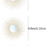 AIM & GGKK Gold Metal Wall Decor, Set of 3 Modern Metal Wall Art for Living Room, Minimalist Contemporary Gold Decor for Bedroom, Boho Accent Home Decoration