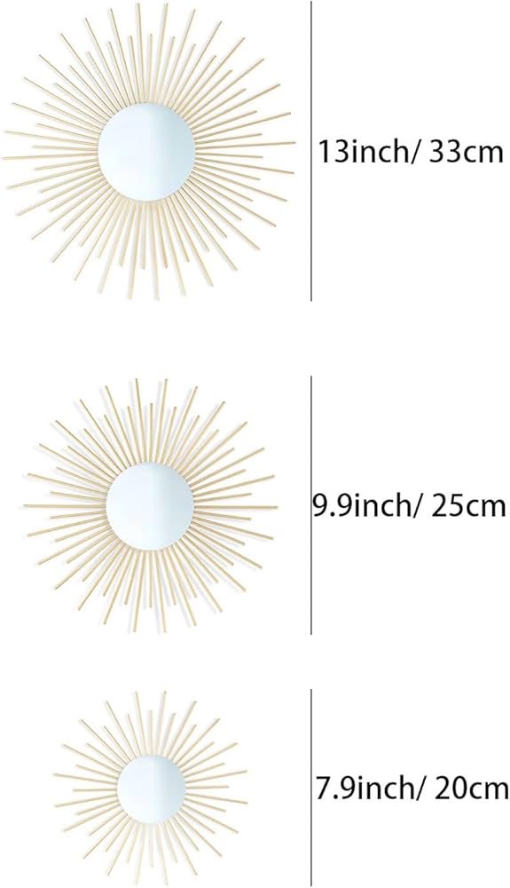 AIM & GGKK Gold Metal Wall Decor, Set of 3 Modern Metal Wall Art for Living Room, Minimalist Contemporary Gold Decor for Bedroom, Boho Accent Home Decoration