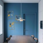 Metal Wall Art 3D Minimalist Tree Leaf Wall Sculpture Decor, Gold Framed Wall Art for Living Room Bedroom Dining Room Office – Housewarming Gifts (Gold Gray, 3 Pack)