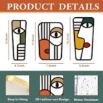 Pinetree Art Abstract Face Metal Wall Art Picasso Cubism-Inspired Wall Decor Modern Minimalism Line Mask Wall Sculpture for Home Office Living Room (Face C)