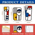Pinetree Art Abstract Face Metal Wall Art Picasso Cubism-Inspired Wall Decor Modern Minimalism Line Mask Wall Sculpture for Home Office Living Room (Face B)