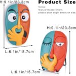 Funny Masks Wall Decor Sculptures – 2 Piece Humorous Bad Smell Theme Bathroom Wall Hanging Statues,for Modern Home Decor,Bathroom,Living Room,Bedroom Abstract Resin Wall Art & Housewarming Gifts