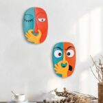 Funny Masks Wall Decor Sculptures – 2 Piece Humorous Bad Smell Theme Bathroom Wall Hanging Statues,for Modern Home Decor,Bathroom,Living Room,Bedroom Abstract Resin Wall Art & Housewarming Gifts