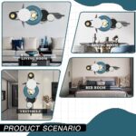 Modern Metal Wall Decor,Geometric Circle Contemporary Home Decor, Large 42x 16 Inches Metal Wall Sculpture,Handmade Wall Hanging Wall Decor for Living Room/Dinning Room/Bedroom/Entryway/Hallways