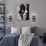 NSPYBRVV Modern Abstract Female Face Wall Art Trendy Black and White Wall Decor Black and White Abstract Female Portrait Canves Poster Painting for Kitchen Bathroom Living Room Aesthetic 12×16 inch