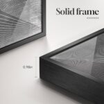 Framed Black And White Abstract Wall Art, Modern City Architecture Prints Paintings for Walls, Large Contemporary Geometric Lines Pictures for Living Room Dining Bedroom Hallway Home Decor 24×36 In