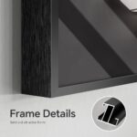 Large Framed Modern Black and White Wall Art for Living Room, Set of 2 Abstract Geometric Print Paintings Decor, Luxury Bright Style Artwork Pictures for Bedroom Dining Room Hallway 24×36 Inch