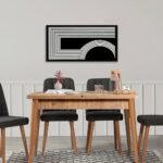 Abstract Wall Art Modern Canvas Art Wall Decor Geometric Line Canvas Artwork Print Paintings Black And White Art Modern Picture For Bedroom Art Office Home Decor 20″X 40″ With Framed