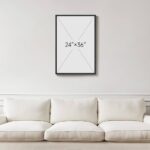 Framed Black and White Modern Wall Art, Large Animal Canvas Prints Paintings Artwork for Walls, Minimalist Birds in Flight Pictures for Living Room Dining Bedroom Hallway Office Home Decor 24×36 In