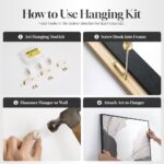 Framed Black and White Modern Wall Art, Large Animal Canvas Prints Paintings Artwork for Walls, Minimalist Birds in Flight Pictures for Living Room Dining Bedroom Hallway Office Home Decor 24×36 In