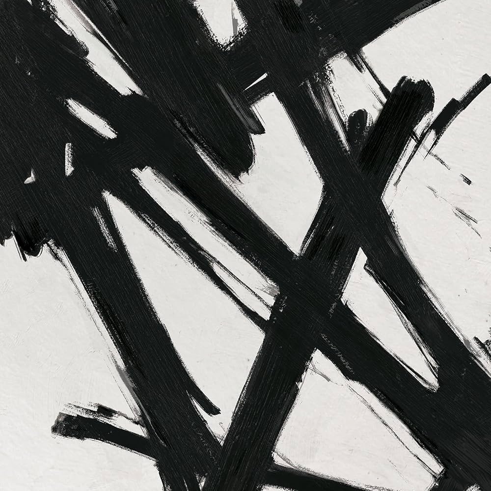 Large Framed Modern Black and White Wall Art, 2 Piece Minimalist Abstract Line Print Paintings, Bright Style Pictures Artwork Decor for Living Room Bedroom Dining Room Hallway 24×36 Inch