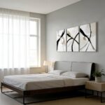 RZIGERNO 3 Pcs Abstract Line Wall Art Modern Minimalist Framed Canvas Prints 12×16 Inch Neutral Black and Beige Wall Decor Posters for Living Room Bedroom Office