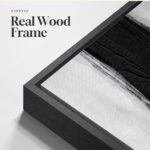 Large Framed Black and White Abstract Wall Art for Living Room, 2 Piece Modern Canvas Prints Wall Paintings Artwork for Walls, Minimalist Black Lines Pictures for Hallway Office Wall Decor 24×36 In