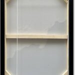 NANKAI Art Hand-Painted Black and White Abstract Oil Painting Modern Minimalist Art Office Corridor Bedroom Living Room Wall Decoration Painting 36×24 inches (with Solid Wood Exterior Frame)