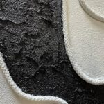 zoinart Black and White Textured Wall Art, Abstract Painting on Canvas, 24×36 Inch, Contemporary Minimalist Artwork Wall, Modern Framed Wall Decor