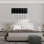 NANKAI Art Hand-Painted Black and White Abstract Art Oil Painting 36×24 inch Contemporary Minimalist Art Home Wall Decoration Painting