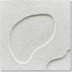 NANKAI Art Hand-Painted White Canvas Wall Art Abstract Thick Texture Oil Painting Modern Minimalist Art Home Wall Decoration Painting 24×24 inches