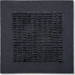 NANKAI Art Hand-Painted Black Thick Texture Abstract Art Contemporary Minimalist Canvas Oil Painting Home and Office Wall Decoration Art, 24×24 inches